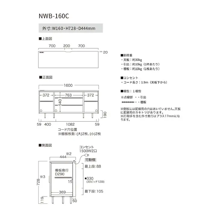 サイドボード NWB-160C [No.1066]