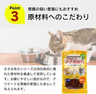 今日のおやつはささみ気分（薄切り）40g×40袋_今日のおやつはささみ気分 40g × 40袋 セット 薄切り 九州産 ささみ おやつ グルテンフリー グレインフリー 高タンパク質 低脂肪 愛猫 健康維持 しっとり やわらかい お腹にやさしい 福岡県 久留米市 〔Pf078-01〕