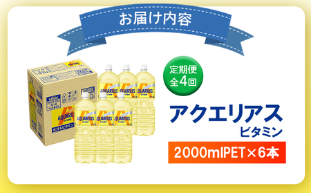 【定期便：全4回】アクエリアス ビタミン 2LPET×6本【38008801】