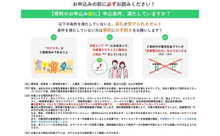 島田市産CO2フリーでんき 10,000 円コース（注：お申込み前に申込条件を必ずご確認ください） 中部電力ミライズ