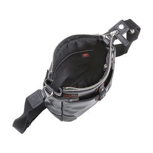 豊岡鞄　帆布PU×レザーショルダーＳ（24-170）ブラック