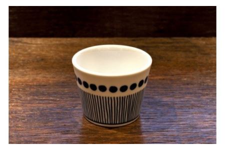 出石焼きのオリジナル蕎麦猪口2個セット（革の猪口把手付き）