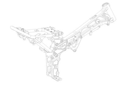 モンキー125（JB02）アルミビレットフレーム　GC-025 / カスタム バイクカスタム カスタムパーツ モンキー125 アルミビレッド フレーム 軽量化 亀山市/有限会社ギルドデザイン [AMAA028]