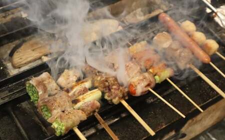 松本商店（やきとり和笑）が焼き上げた「肥後のうまか赤鶏」串盛10本セット 肉 お肉 鶏肉 にく 串盛り セット 赤鶏 串 串焼き 焼串 焼き鳥 やきとり 焼鳥 もも ねぎま