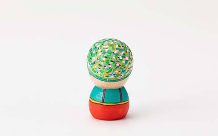 FYN6-124 ＜菊摩呂こけし工房＞月山夏スキーこけし (志田菊宏 創作こけし) 手作り ハンドメイド 工芸品 伝統 こけし インテリア 置物 山形県 西川町 月山