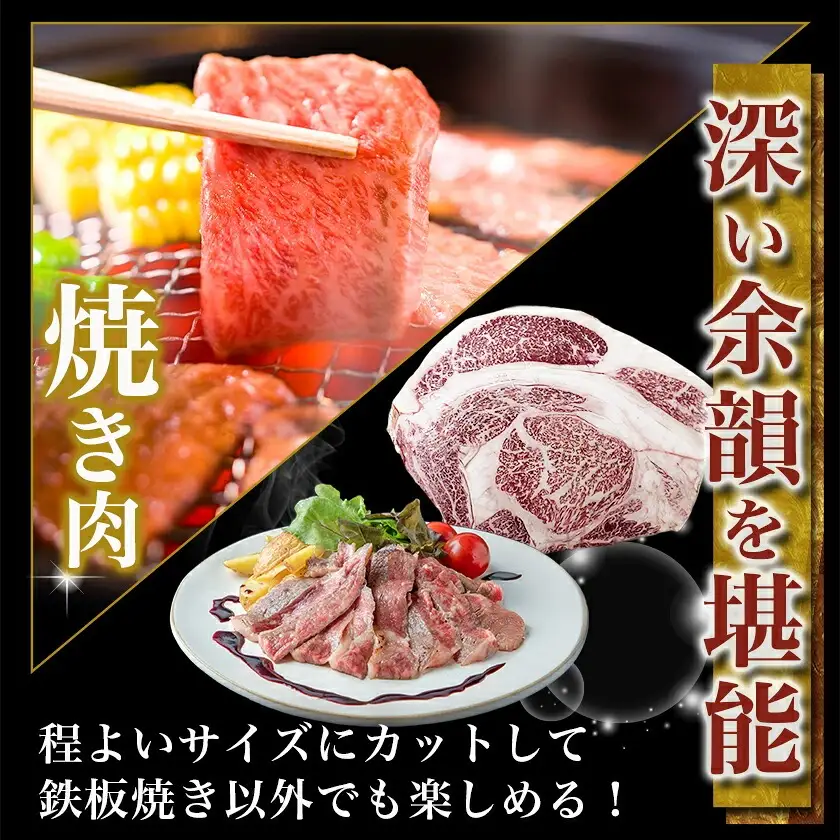 宮崎牛リブロース鉄板焼き用 (300g×4枚)〔AE-N403〕_(都城市) リブロース 鉄板焼き用 ステーキ 焼肉 1.2kg 宮崎県産宮崎牛 真空 真空パック
