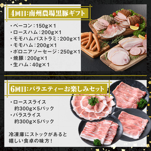 【F90004】＜定期便・全6回＞肝付町セレクト定期便《 鰻5尾と豚肉を楽しむ定期便》 鹿児島 豚肉 鹿児島県産 黒豚 鰻 とんかつ しゃぶしゃぶ ハム ウィンナー 定期便 セレクト 冷凍 冷凍食品 【株式会社きもつき未来商社そらまち】