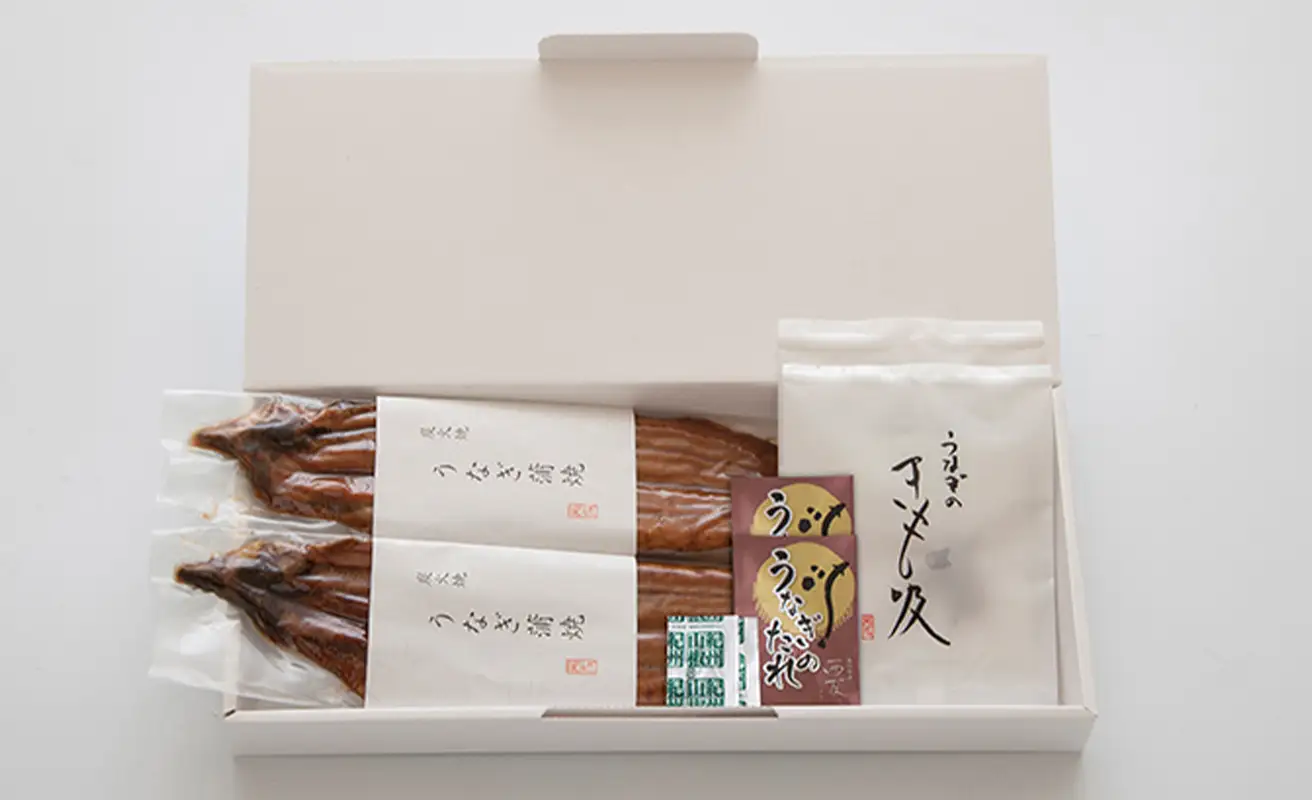 中元好適品・のし・包装対応可【B-8103】近江今津 西友 うなぎ炭火焼蒲焼 2尾／計約280ｇ・きも吸詰合せ A［高島屋選定品］
