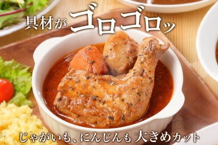 3443.  おためし 弟子屈 チキンレッグスープカレー 1個 お試し スープカレー チキンカレー レトルト カレー 北海道 弟子屈町