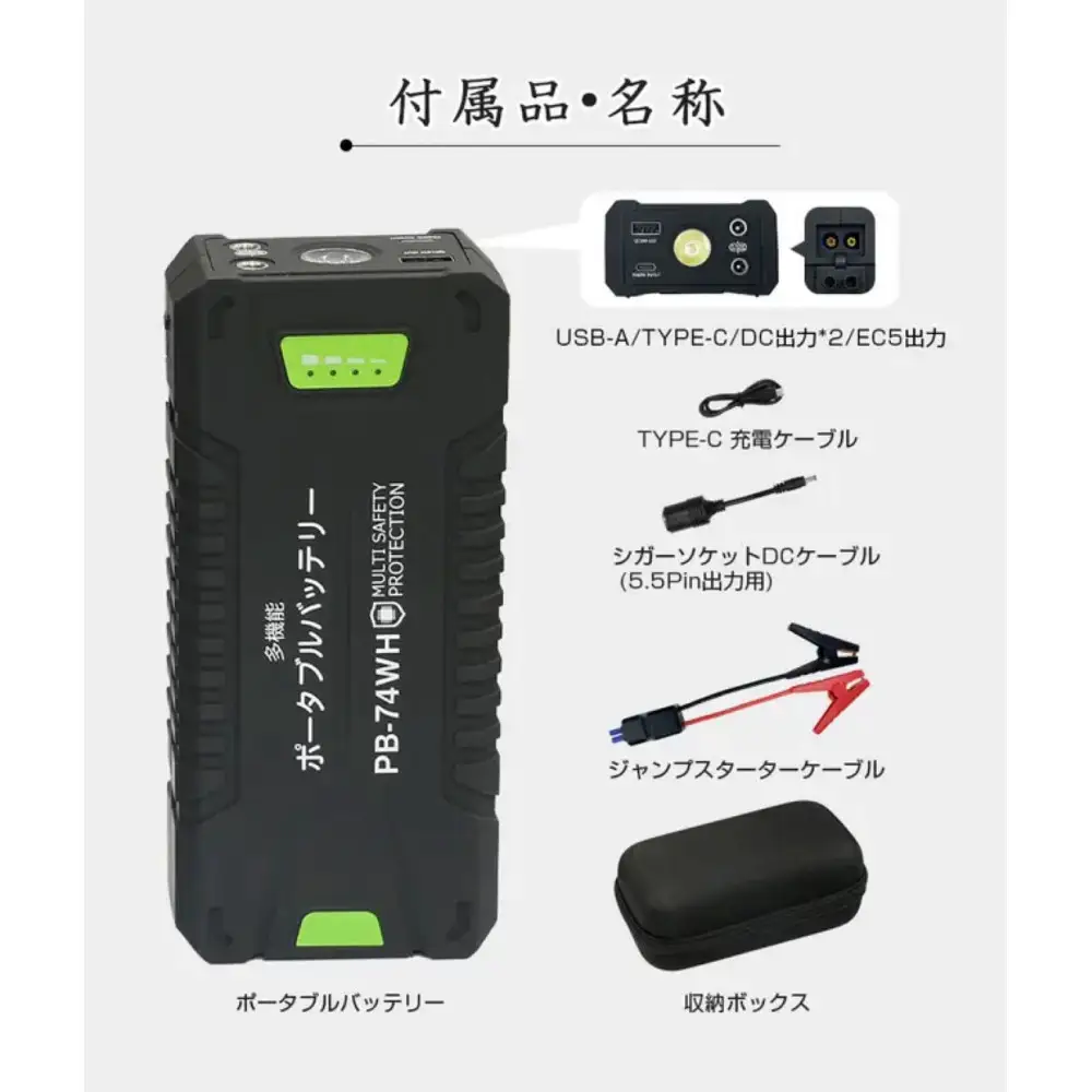 リチウムポリマーバッテリー ソーラーパネル セット 持ち運べるソーラーパネル ハイパワーバッテリー CB-74WHB4W