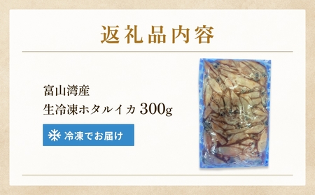 生冷凍ホタルイカ（凍眠） 300g 富山県 氷見市 ほたるいか しゃぶしゃぶ 冷凍　ホタルイカ