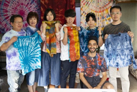 【工業用染色機】を使用した染色体験 体験チケット タイダイ染め 染色