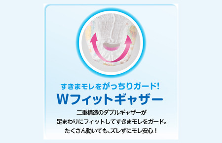 グーン ぐんぐん吸収パンツ プリンセスデザイン Lサイズ 44枚 パンツタイプ 3パック おむつ オムツ ベビー