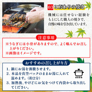 鰻蒲焼 3尾 うなぎ 【 鰻 】
