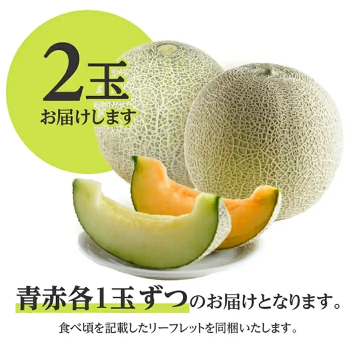 SA2979　メロン食べ比べ『品種おまかせ(青肉・赤肉)メロン 』　約3kg 計2玉(各1玉入)
