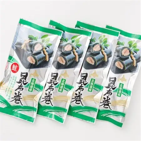 【毎月定期便】北海道産昆布で鮭を丁寧に巻いた昆布巻き(1本×4袋)全3回【4068183】