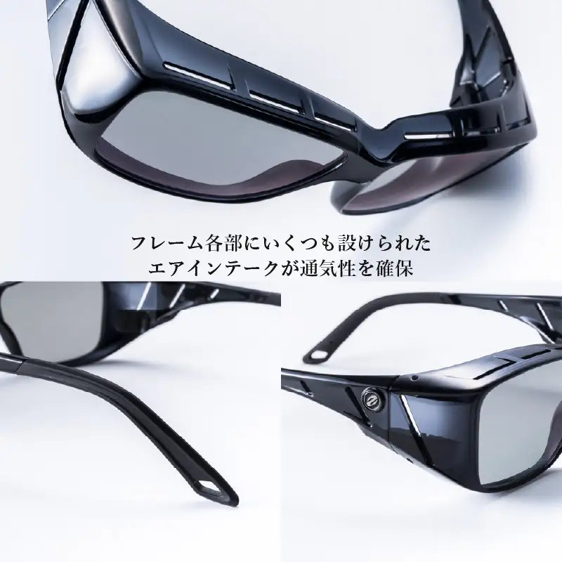 Zeque（ゼクー）偏光オーバーグラス OPA（オーパ）F-2111 ネオクリアグレー / イーズグリーン - スポーツから日常まで、スタイリッシュに目を守る。
