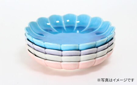【瀬戸焼】削ぎ菊型取皿 貫入グレー 2枚セット 【ヤマハツクリタ株式会社】 / 食器 和食器 丸皿 / 瀬戸市[BBDV009]