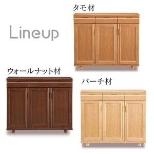 大川家具 シューズボックス やぐら1200Lバーチ 幅120cm  靴箱 収納【3材質】