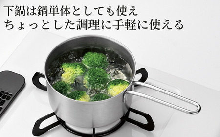 ステンレス ミニ 2段 蒸し器 14cm 蒸し器 スチーマー キッチン用品 調理器具 IH対応 小さめ