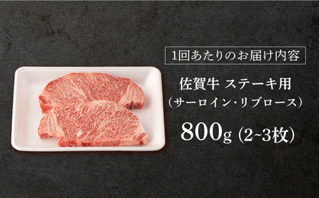 【定期便】 牛肉 佐賀牛ステーキ用 800g NAB131 牛肉 全6回