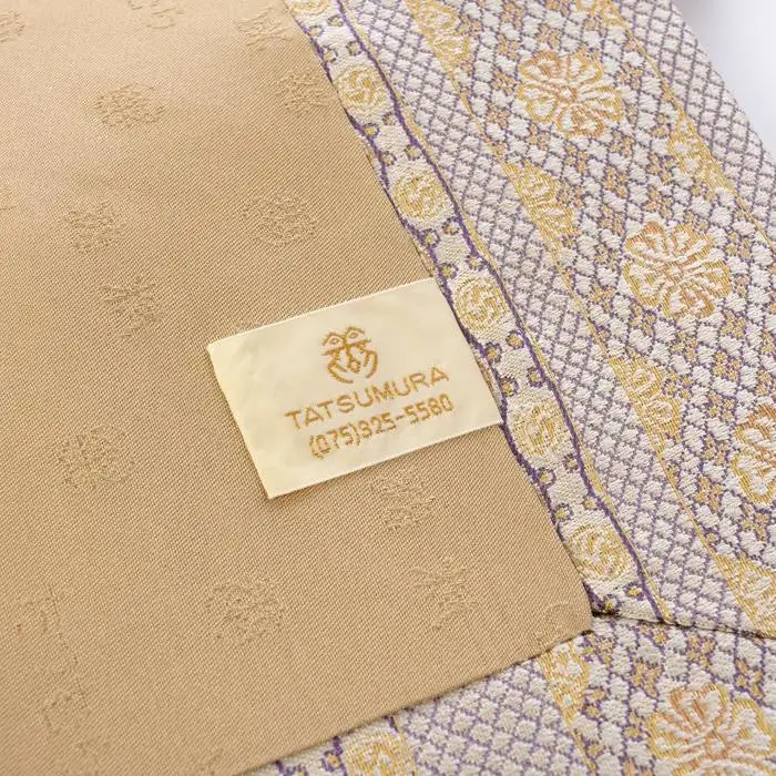 【龍村美術織物】光波帯（鱗巴桜段文）