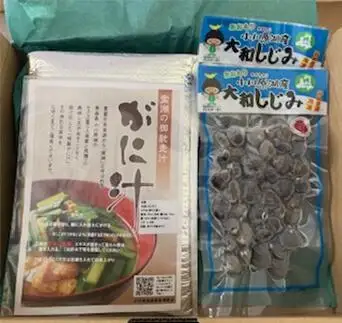 小川原湖産　大和しじみ・モクズガニ汁お試しセット　【02408-0132】