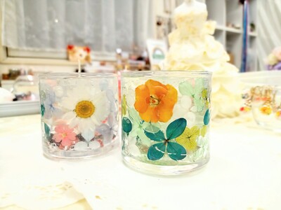 新宿フラワークラフト体験工房 可愛い押し花でお花見キャンドル作り 0146-003-S07
