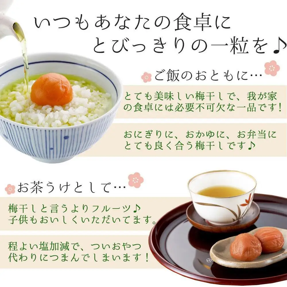 紀州産南高梅 梅干し しらら 500g 減塩 梅干 塩分5% 中田食品