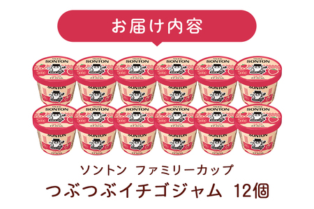 ソントン ファミリーカップ つぶつぶイチゴジャム 130g×12個入 G13-001