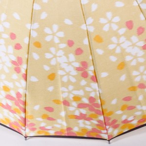高級雨傘「桜吹雪」黄色 レディース オシャレ 手開き