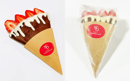 メルトクレープ クレープ イチゴ いちご バナナ チョコバナナ チョコ チョコレート 冷凍 大阪府高槻市/無人屋[AOCX026]