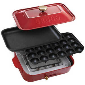 コンパクトホットプレート レッド BRUNO 0152-001-S07-1