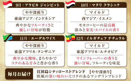 【全12回】江田島シティローストブレンドセット コーヒー豆 全13種 コーヒー[XBE080]