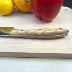 関寺田屋　牛刀包丁　１８０ｍｍ　ＶＧ１０全鋼　天然木柄　オリーブ　柄ガラスコーティング塗装/ナイフ 包丁 オールＶＧ１０鋼材 オールステンレス キッチンナイフ キッチン用品 調理器具 日本製
