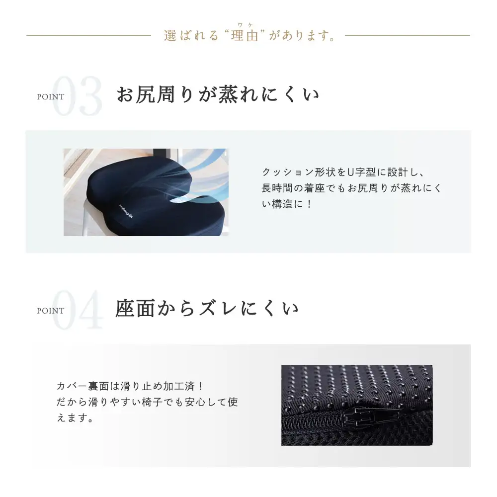 MyComfort 低反発ジェルクッション1個 ネイビー