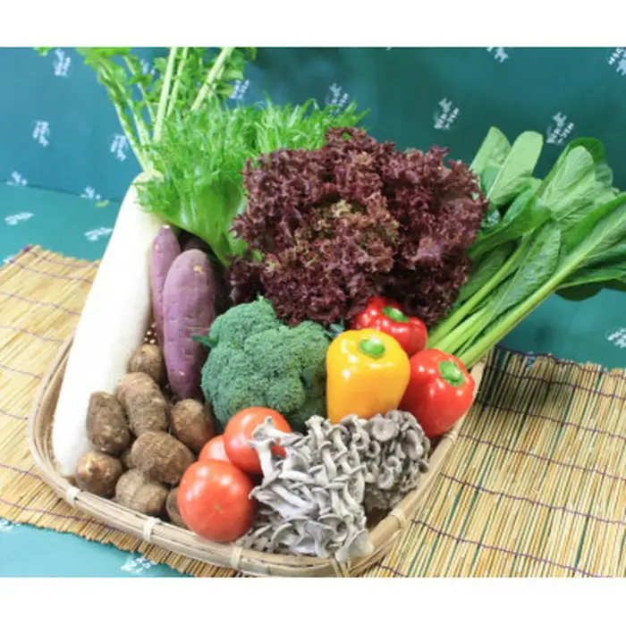 No.074 野菜セット10種以上＋米10kg＋古代米バウムクーヘン