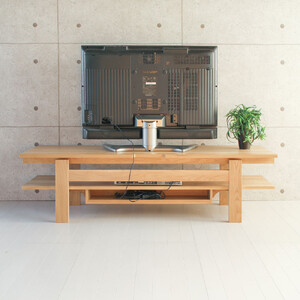 旭川家具 MUKU工房オリジナル ノキ TVボード 北海道ナラ_04912