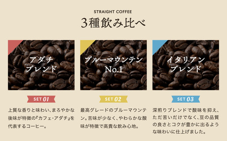 ドリップバッグコーヒーイタリアンブレンド2個アダチブレンド2個ブルーマウンテン1個