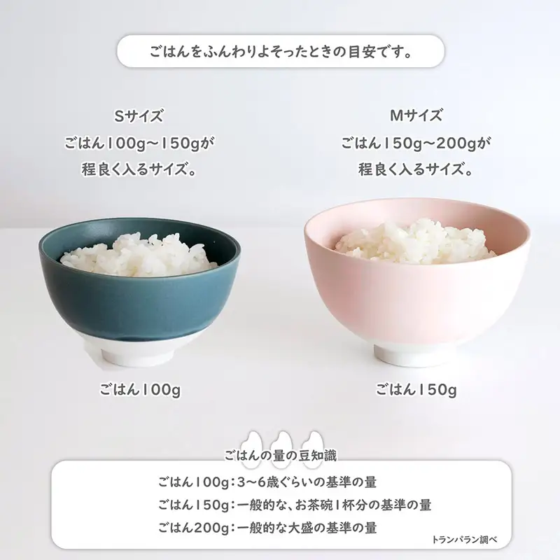 お茶碗 ペアセット Sピンク／Mグレー