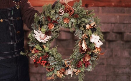 リース 森の薫りのクリスマスリース Mサイズ インテリア