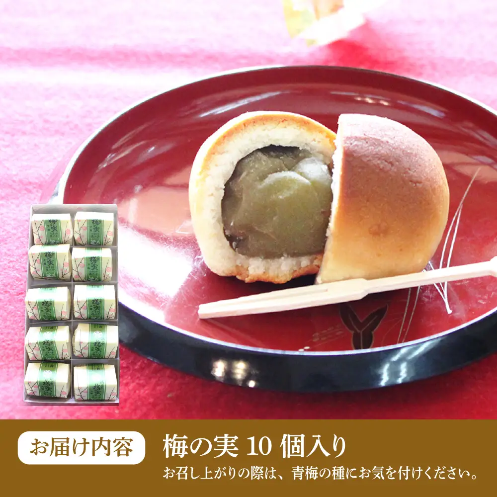 【老舗の菓子屋】築上銘菓「 梅の実 」10 個 [ABAC018]