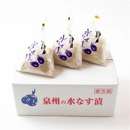 【冷蔵】泉州名物水茄子浅漬け3個セット【配送不可地域：離島】【1631993】