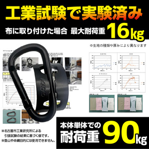カラビナ革命|薄手の布でもズレにくい。新構造カラビナ［160V03］