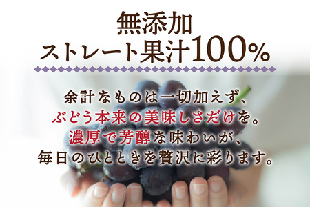 ぶどうジュース 紙パック 1L×6本入り 無添加 ストレート果汁100％ スチューベンジュース 青森県産 弘前市