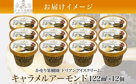 ドリアン ココナッツ キャラメルアーモンド アイスクリーム 122ml 12個 ココナッツ キャラメル