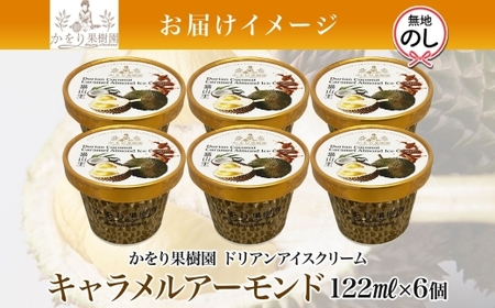 【無地熨斗】 ドリアン ココナッツ キャラメルアーモンド アイスクリーム 122ml 6個 ココナッツ キャラメル
