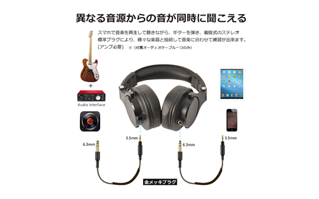 デュアルケーブルヘッドホン HP-04 - クリアな音質と迫力のサウンドを楽しめる