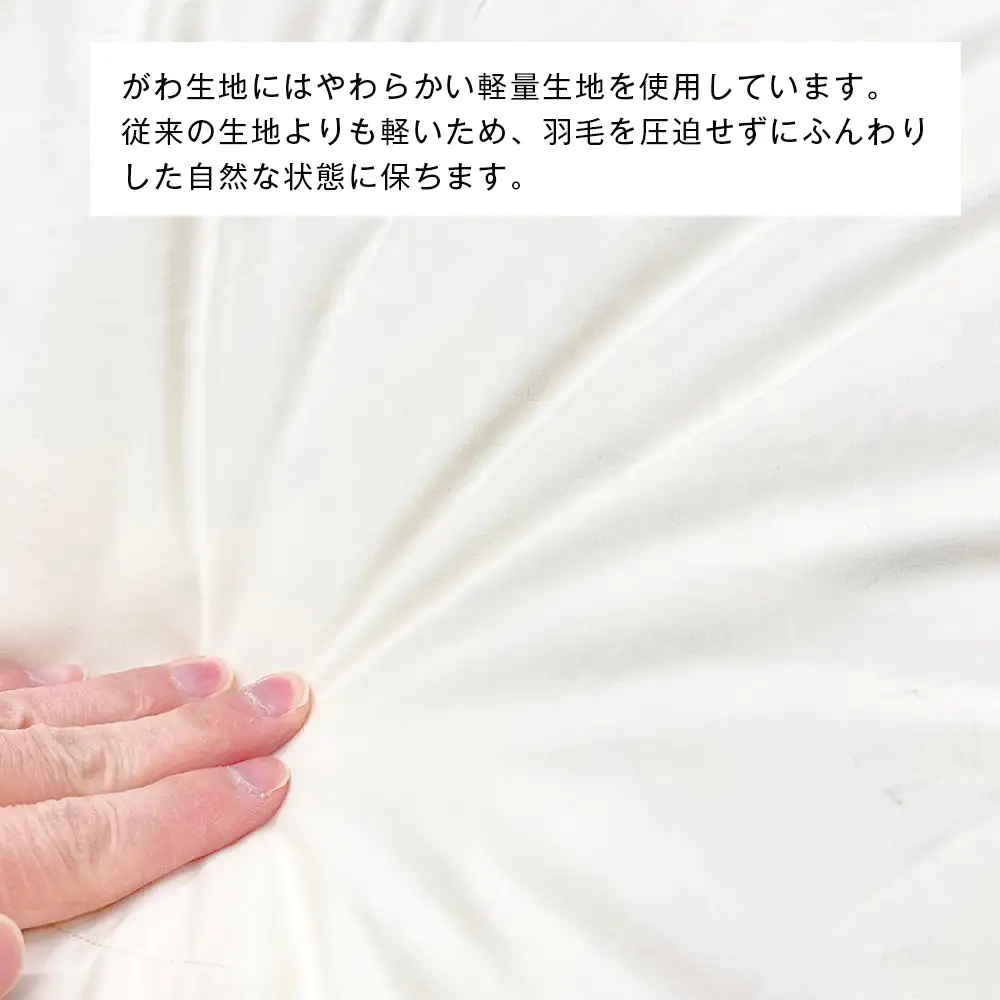 薄掛け羽毛 合い掛け 日本製 800g エクセルゴールド 軽量生地 ふわかる1508