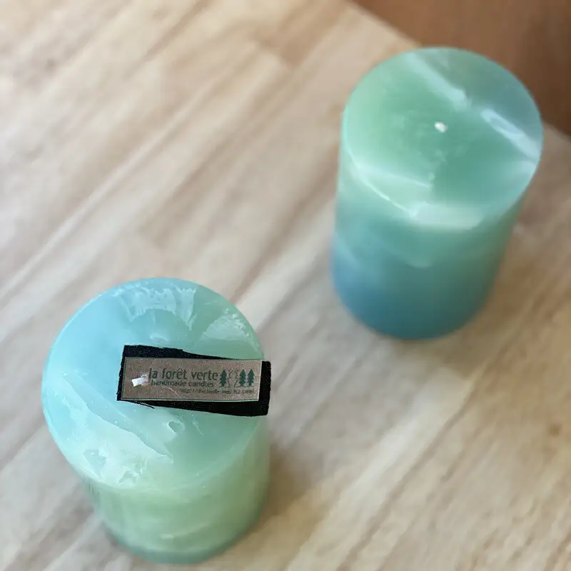 グラデーション円柱キャンドル【防災 停電 キャンプ 癒し アウトドア おしゃれ シンプル ろうそく ロウソク ローソク 仏壇 リラックス 北欧 ナチュラル インテリア雑貨 日用品雑貨 生活雑貨 神奈川県 小田原市 キャンドル キャンドル 